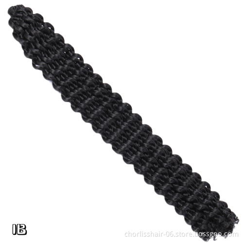 Wholesale 18inch Ombre Curly Pretwisted Passion Twist Braids Water Wave Crochet Braiding Hair Synthetic Hair Extension For Women